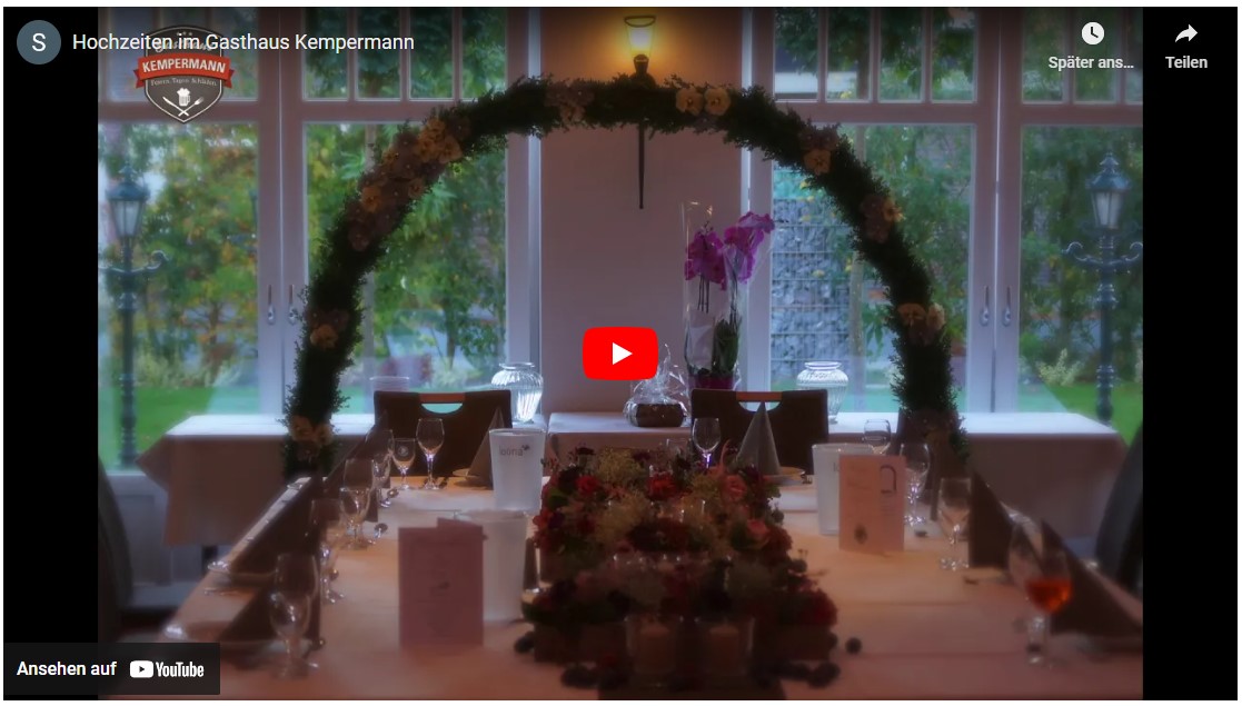 Video Hochzeiten im Gasthaus Kempermann